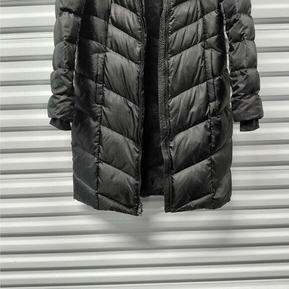 Lands’ End Womens Coat Sz Small Black Down Puffer Hooded Winter Cozy Insulated - Picture 5 of 12